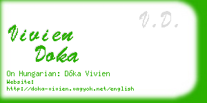 vivien doka business card